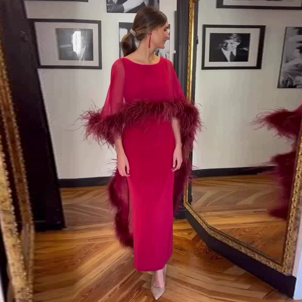 Forever 21 Elegant Chic Red Fuzzy Backless Dress